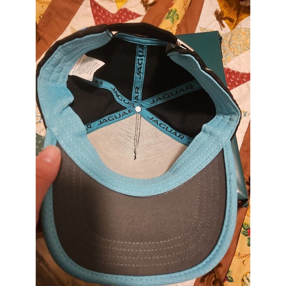 Jaguar TCS Racing Ball Cap Hat Black Blue Logo Adjustable One Size - Picture 6 of 7